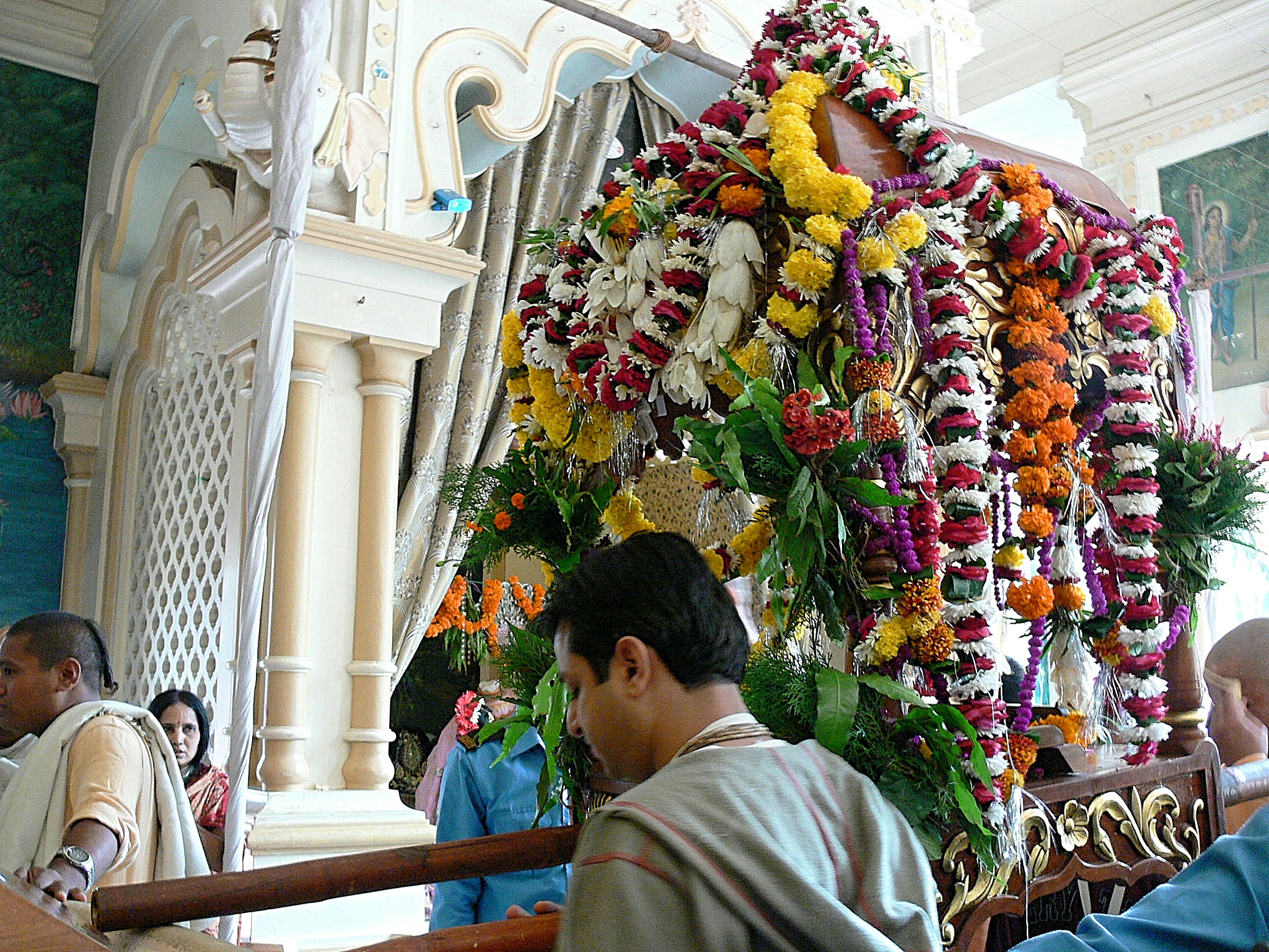 Radha Madhava placed on a palanquin